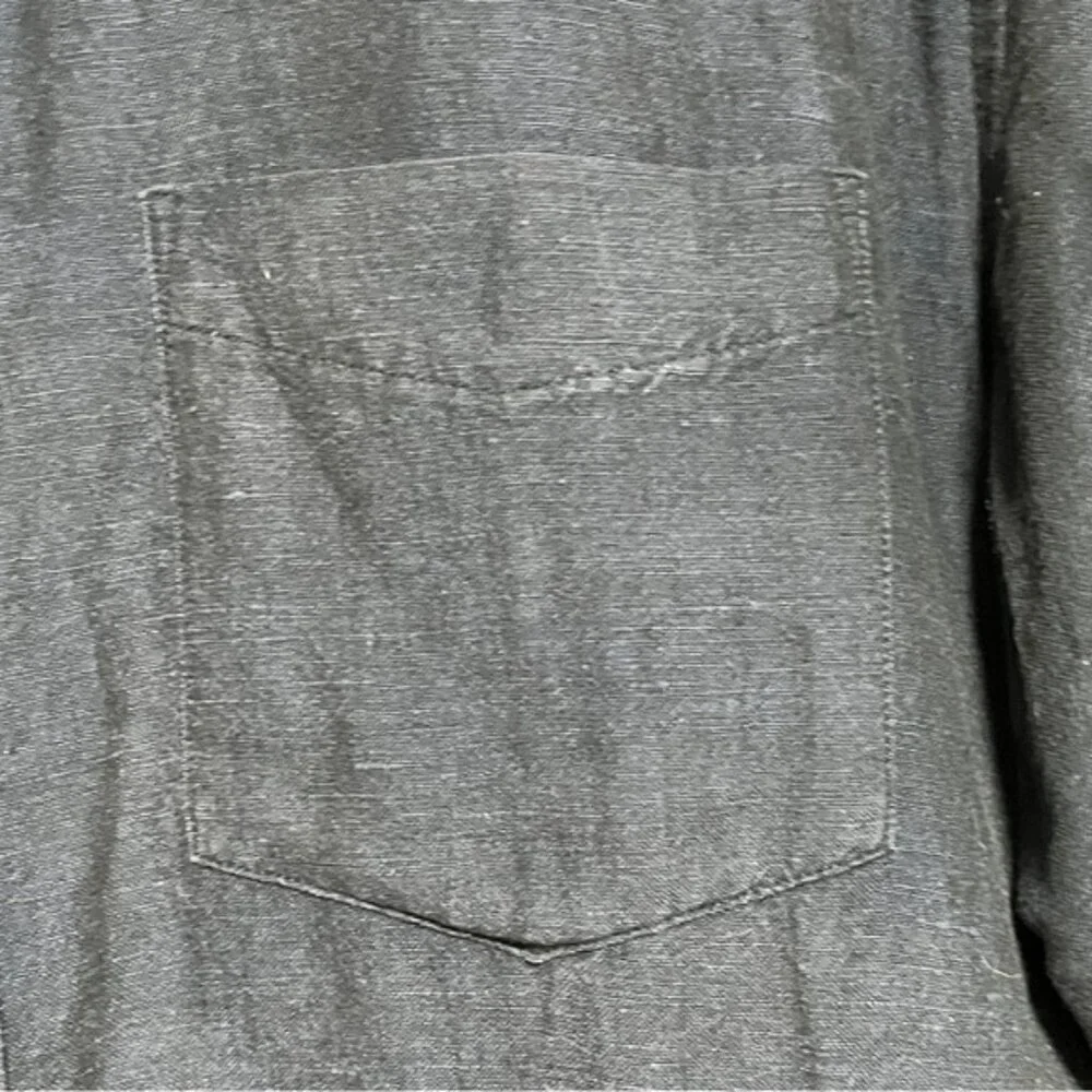 Banana Republic Navy Linen Cotton Long Sleeve Shirt M